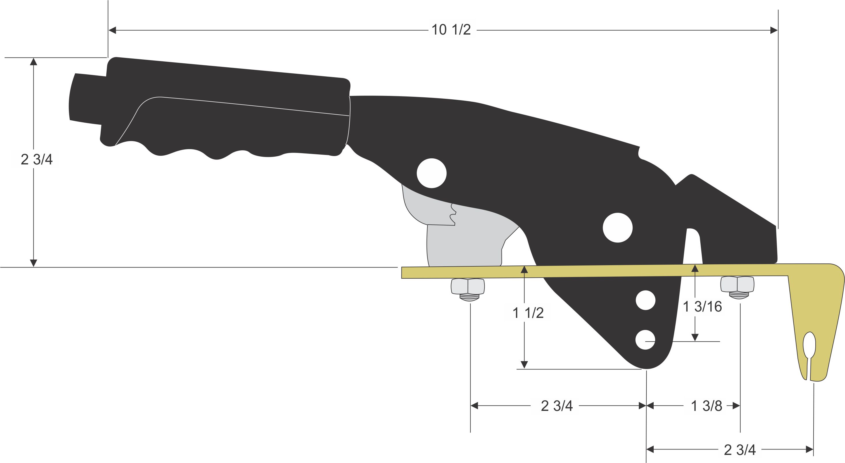 Paking Brake Control Laydown Ratchet Lever Parking Brake Lever